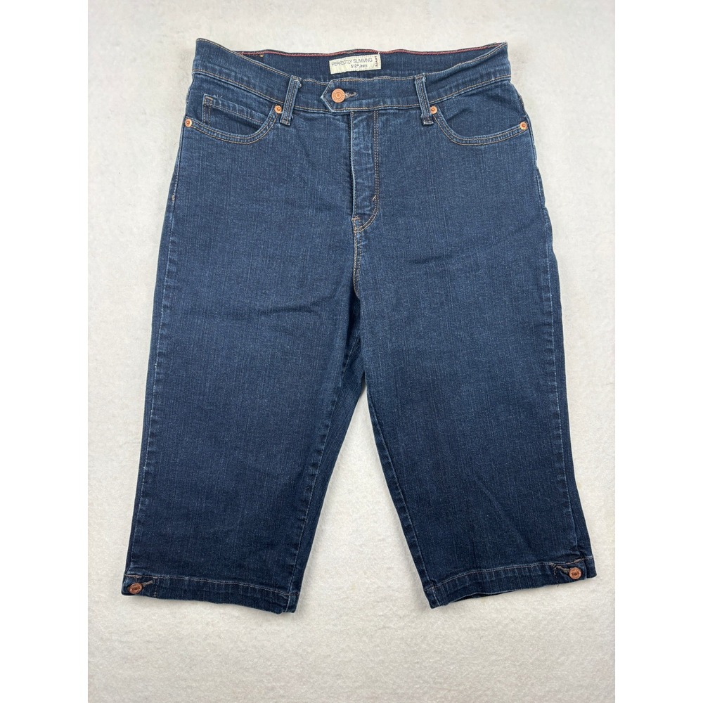 Levis 512 Capri Jeans Womens 14P Perfectly Slimming Stretch Denim